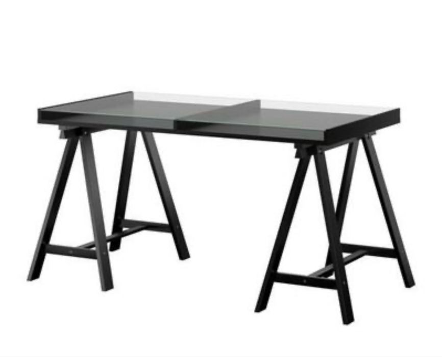 Mesa / Secretaria com tampo de vidro