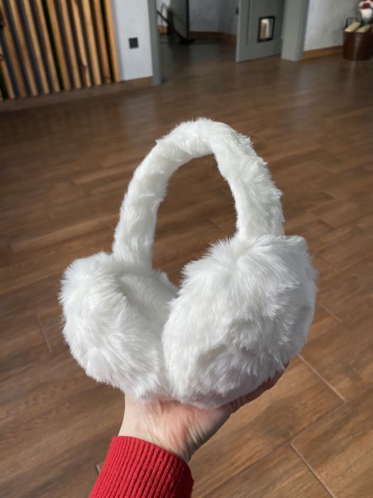 хутряні навушники зимні чорні, сірі,рожеві, коричневі/крабики-заколки