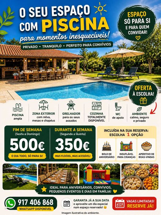 Espaço com piscina privada + cozinha | Ideal para festas