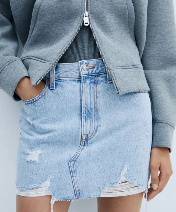 Джинсова спідниця Mango р.xs