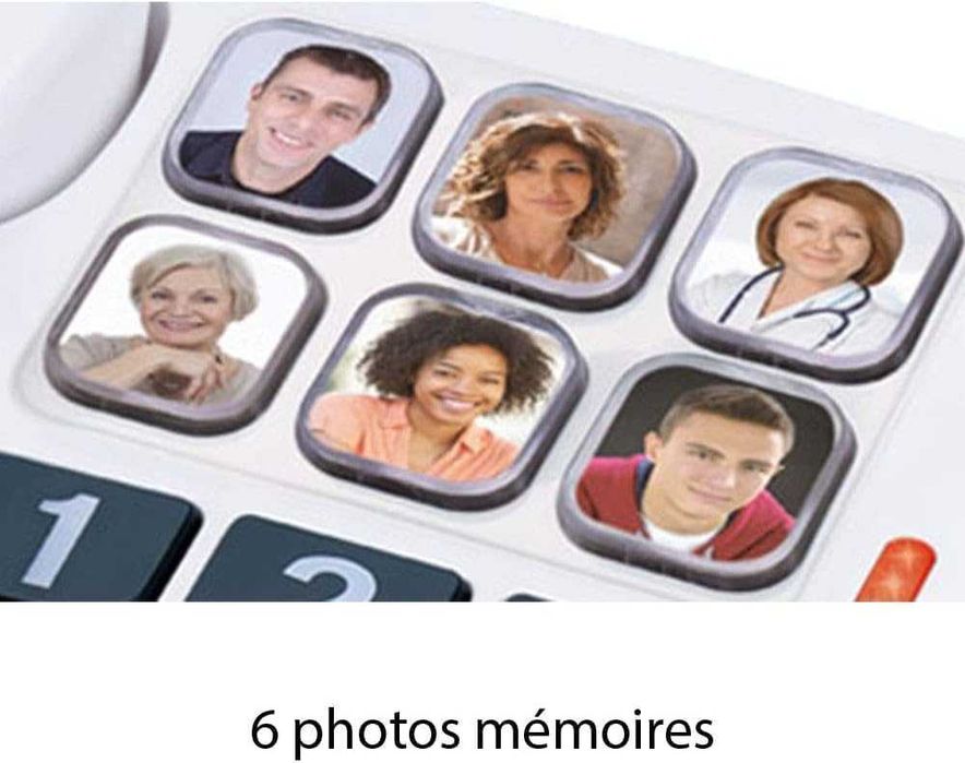 Alcatel T Max 10 Telefon Przewodowy dla Seniorów, Biały