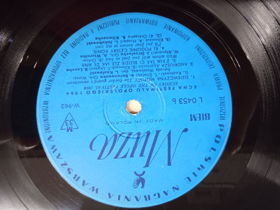 Echa Festiwalu Opolskiego 1964 winyl