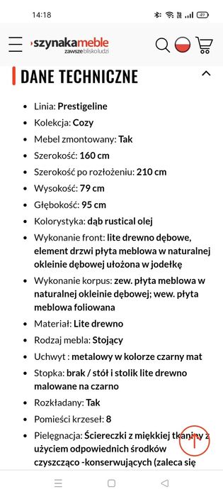 Sprzedam stół do salonu Model COZY 39