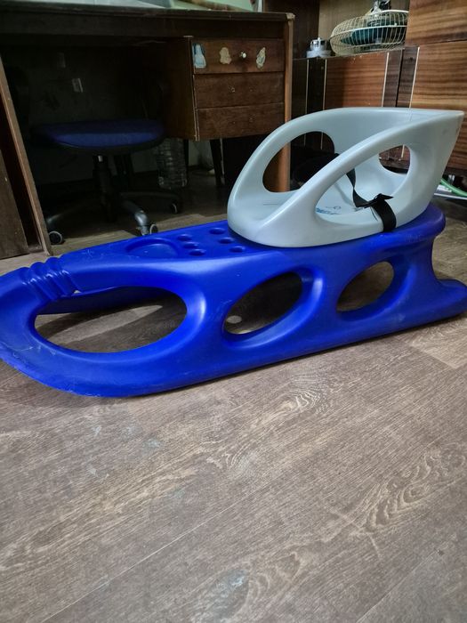 Санки, сани, volkswagen сині з спинкою, що знімається