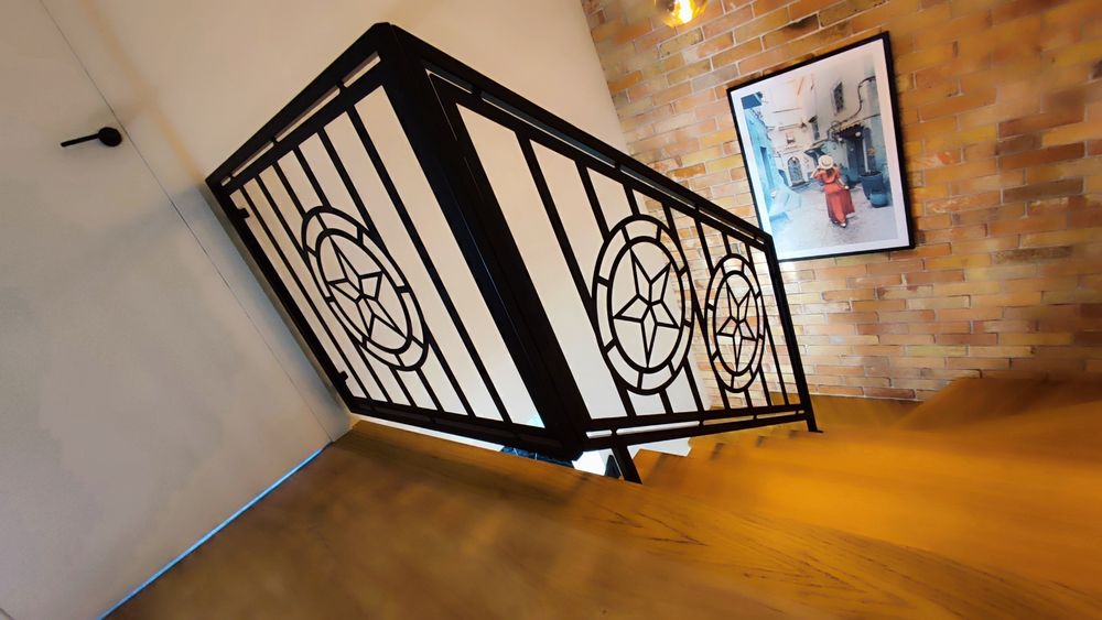 Balustrada ażurowa wycinana laserowo z metalu barierka poręcz