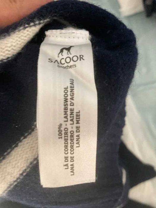 Camisola manga comprida 100% lã Sacoor Brothers tamanho L