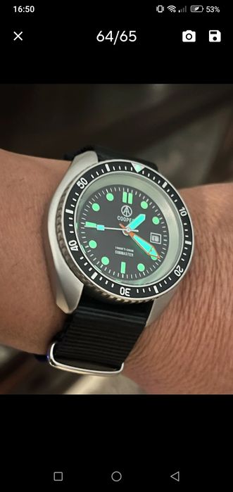 Оригінальний кварцевий дайверський годинник  Cooper Submaster