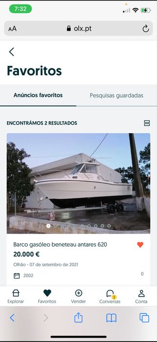 Barco a gasolio de 85hp