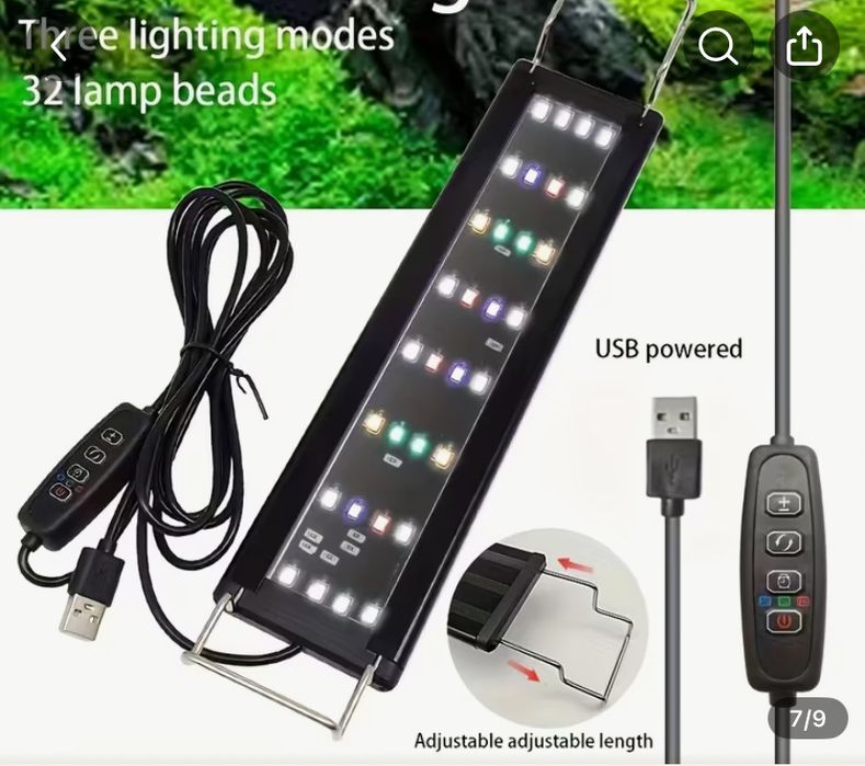 Світлодіодний USB світильник для акваріума