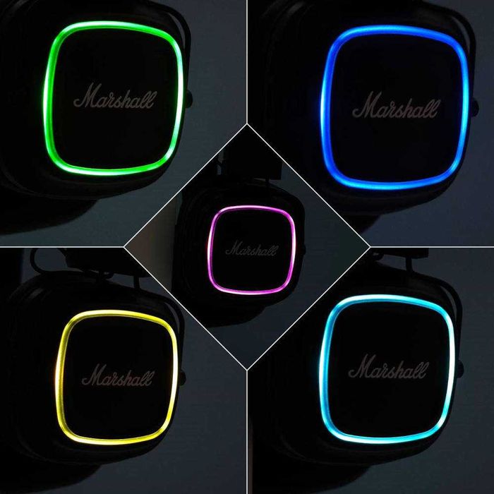 Навушники безпровідні Marshall major 4 з лед. Колір чорний