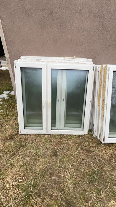 Okna PCV 146,5x143,5 z demontażu