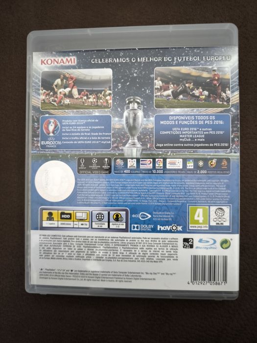 PES 2016 PS3 como novo
