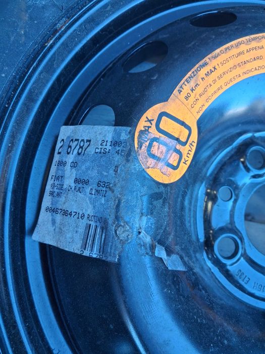 1x koło dojazdowe 4x98 Fiat 500 Bravo Doblo Panda Punto