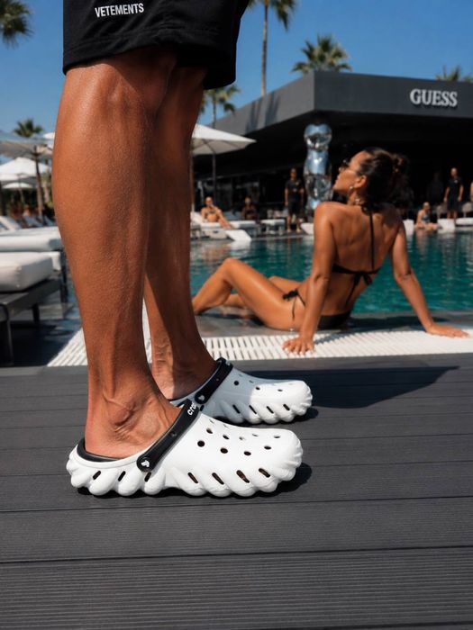 Только у нас топ цена !!! Кроксы мужские черно белые Crocs Echo Gum Ro Glog очень удобные кроксы крокс пенные крокс конструктор