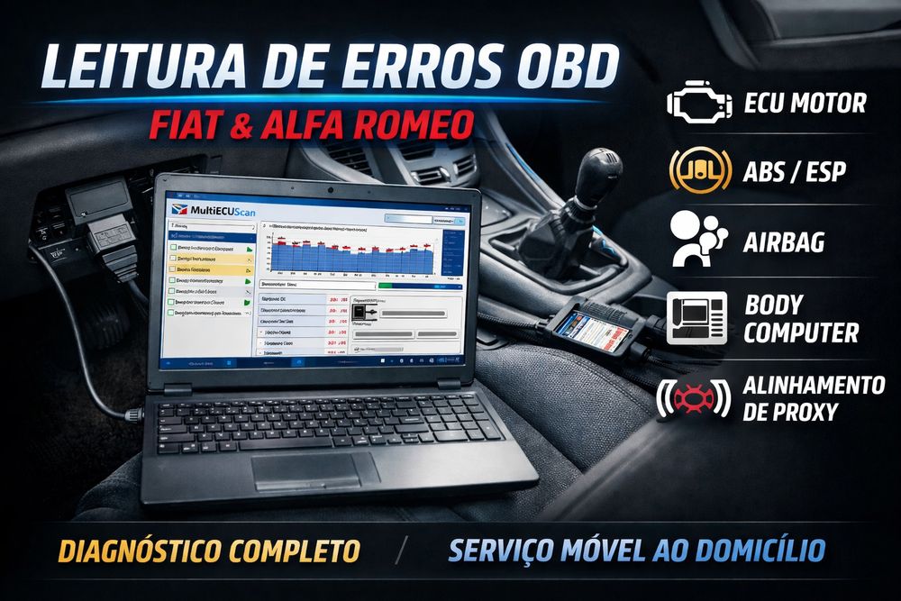 Leitura de Erros OBD – Fiat e Alfa Romeo (serviço)