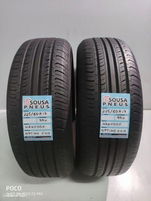 2 pneus com 90% de piso 225-60r17 hankook - oferta dos portes