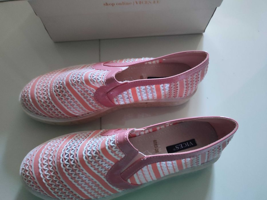 Buty Nowe damskie espadryle  różowe  rozmiar 38