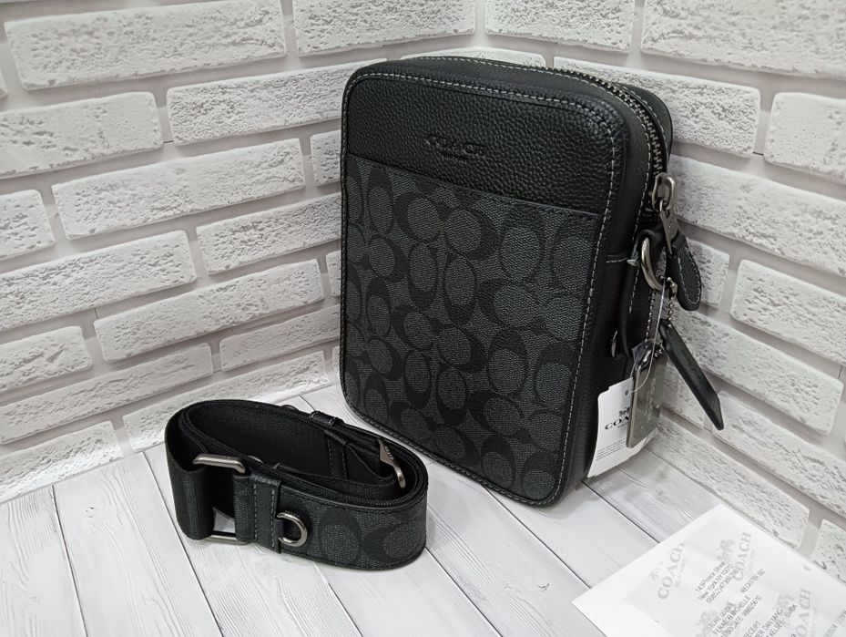 Чоловіча сумка Coach Sullivan бананка орігінал коач месенджер через пл