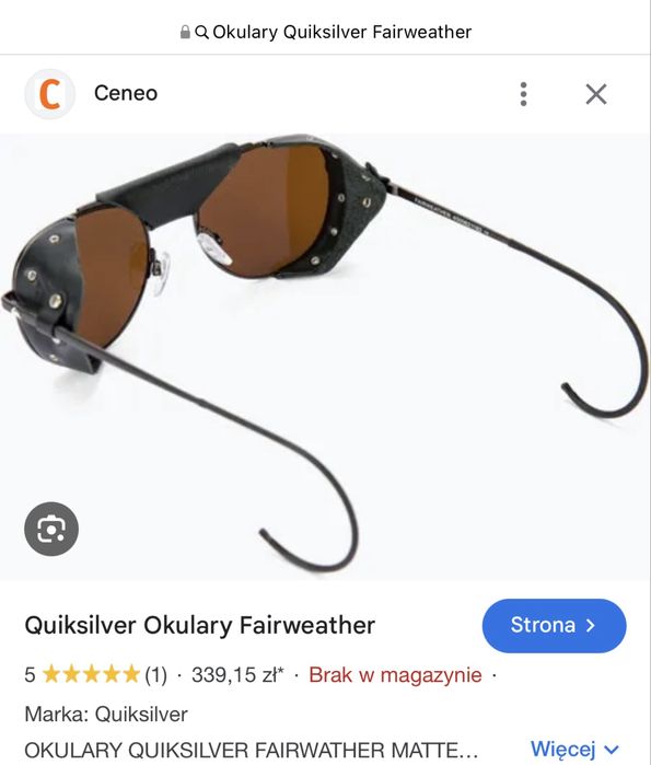 Okulary przeciwsłoneczne Quiksilver Fairweather Idealny stan Polecam