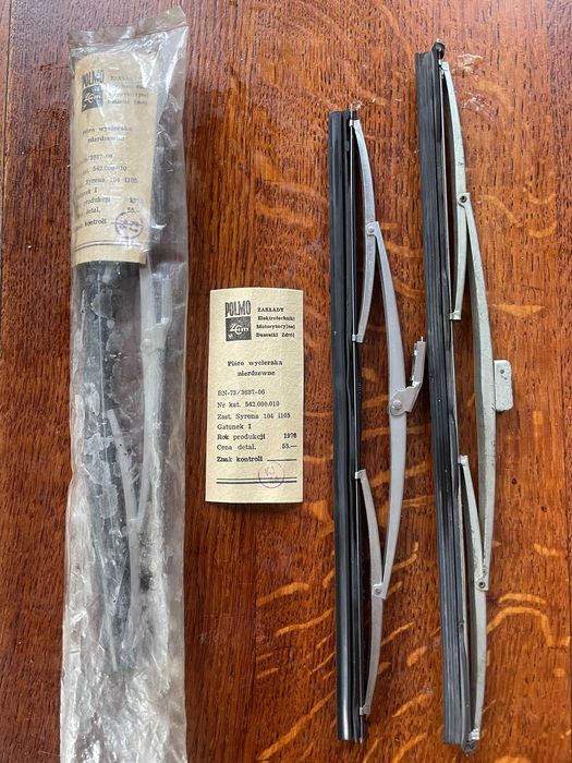 Pióra wycieraczki Syrena 104 i 105, nowe