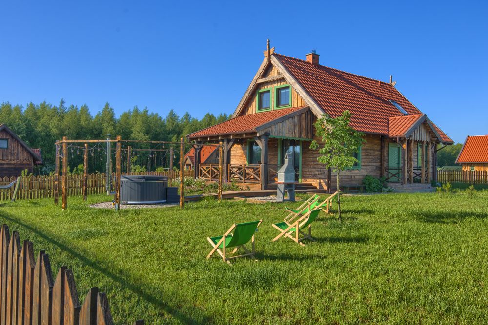 Dom Domek na Mazurach z jacuzzi, balią sauna, nad jeziorem