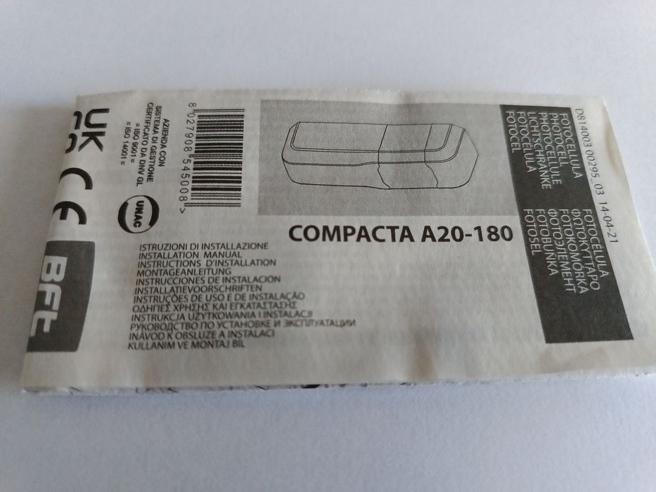 Fotokomórki BFT compacta A20 180