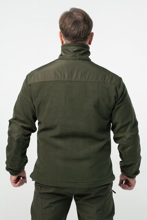 Флісова Кофта Олива зі вставками