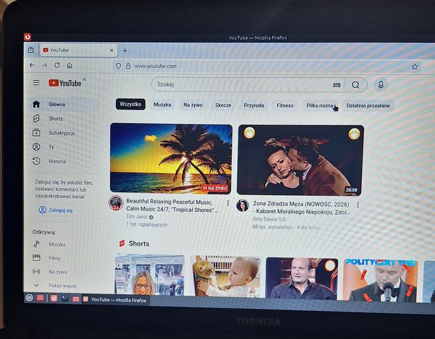 Toshiba Satellite – Szybki SSD | 6GB RAM | Linux Mint | Gotowy do pra