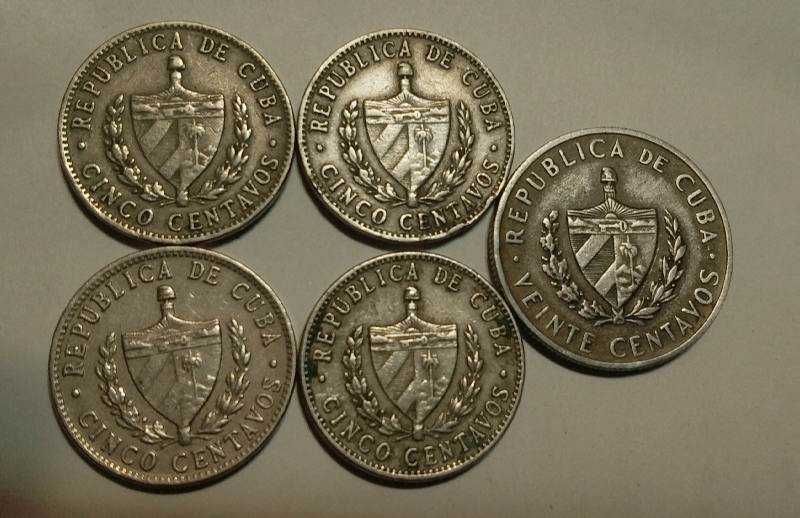 Монеты Египта, Люксембург, Сирии, Кубы, Хайдерабад...