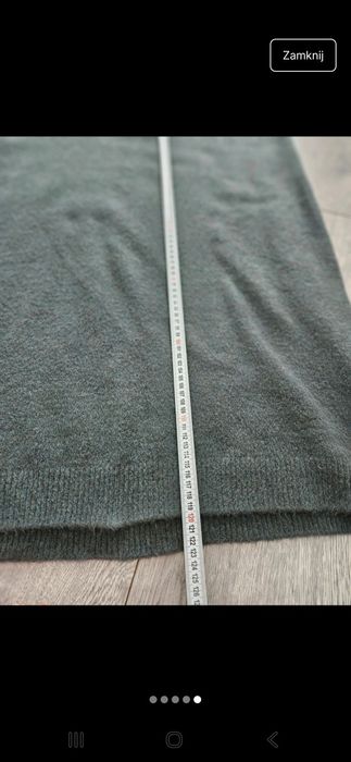Sukienka ZARA oversize rozm S długa ciemno zielony kolor