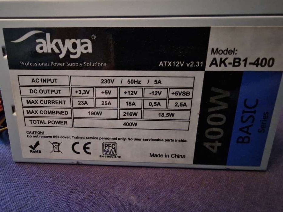 Zasilacz akyga ak-b1-400.