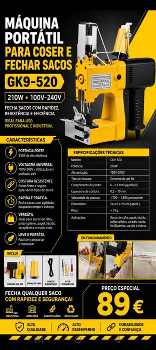 Máquina coser 89€. Oportunidade