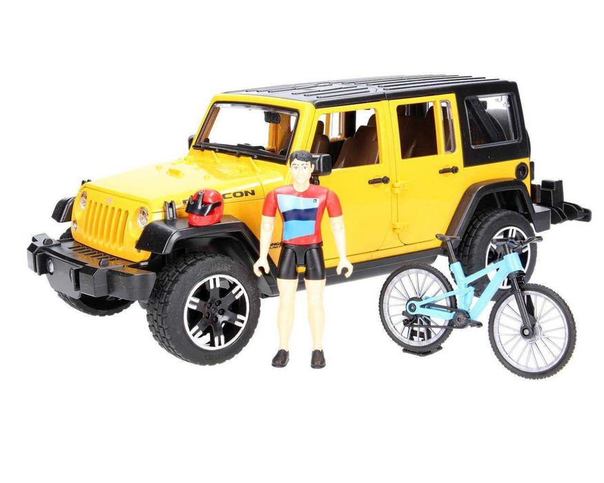 Джип Wrangler з велосипедистом на МТБ байку Bruder (Брудер) 02543
