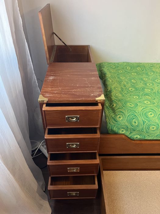 Cama solteiro c/ colchão e c/ cama extra