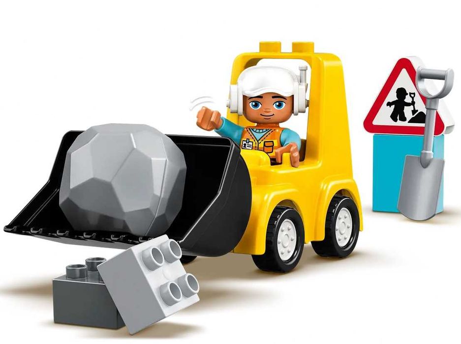 LEGO DUPLO 10930 Buldożer – komplet z pudełkiem i instrukcją BDB