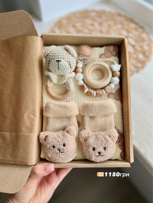 Подарунок на Гендер паті, гризунець, брязкальце, пустушка, тримач