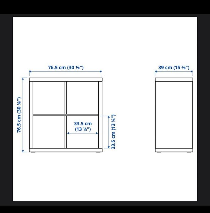 IKEA Kallax 2x2 + rama nośna,  idealny stan!