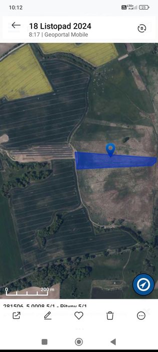 Działka rolna pityny nr 5/1 pow.2,36h