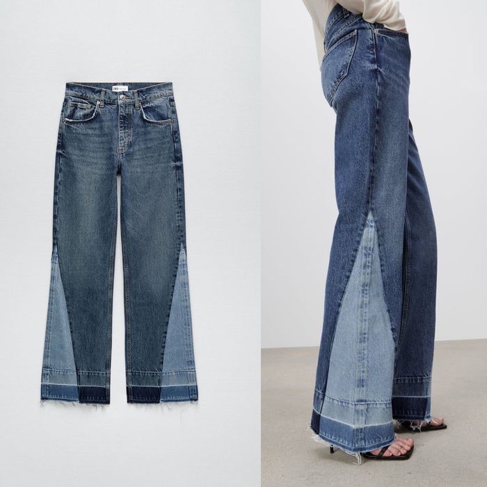 Широкі джинси прямі нова колекція zara широкие прямые джинсы коллекция