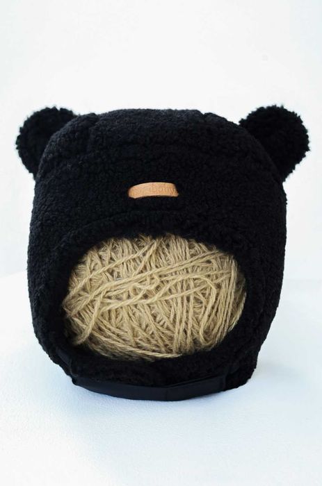 Хутряна шапка Baloo, Чорна, 38-42 (3-6 міс), magbaby