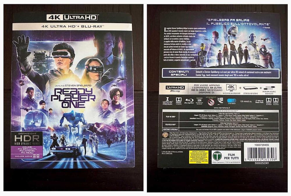 Venda direta de Blu-ray's 4K UHD e Blu-ray's