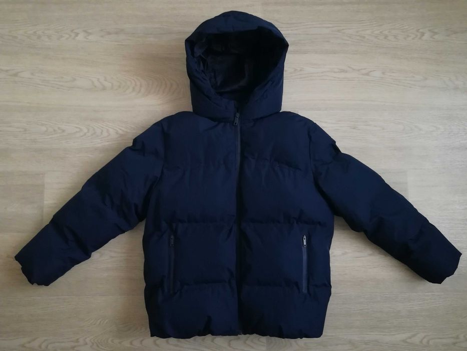 Пуховик, куртка зимова синя Zara 140 см 9 - 10 років