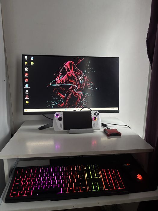 ASUS rog ally + monitor asus vy279hge 27′′+ klawiatura + myszka