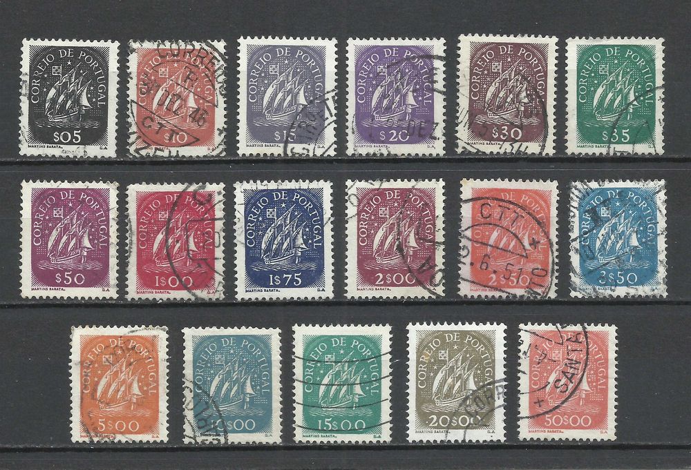 Selos portugueses – Série caravelas 1943 e 1948/ 1949