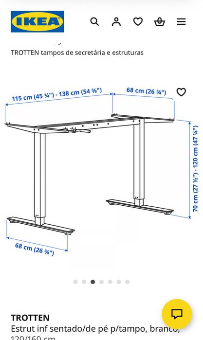 Pes de secretaria sentado/de pe Standing desk