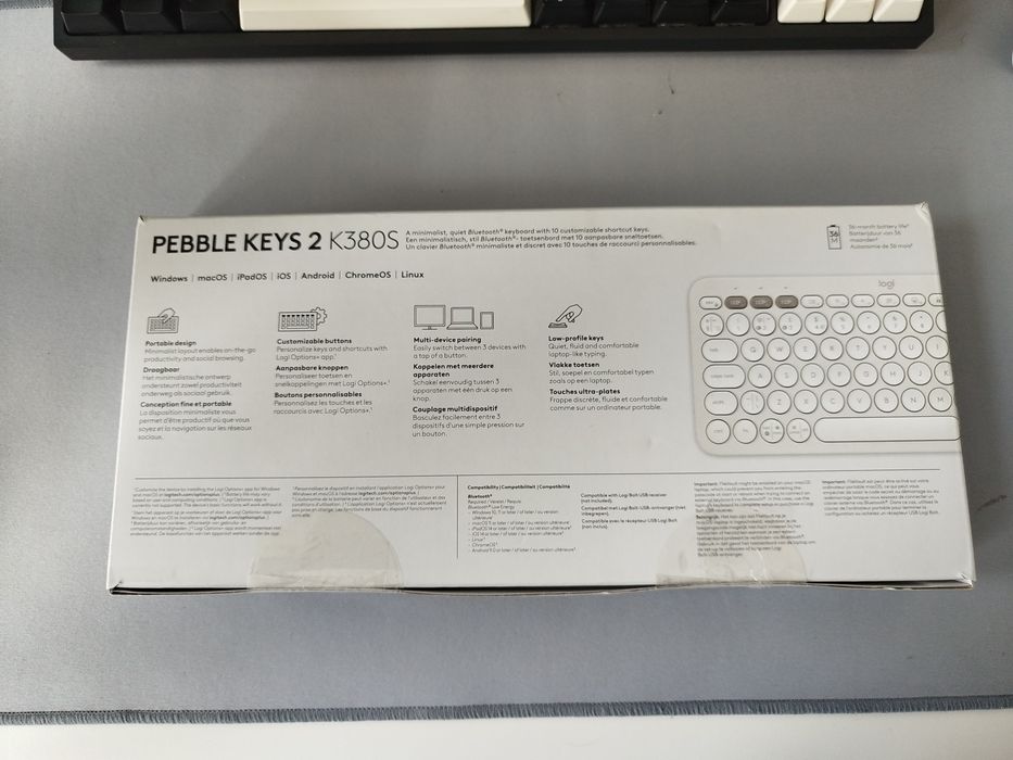 Клавіатура безпровідна Logitech Pebble Keys 2 K380S Bluetooth