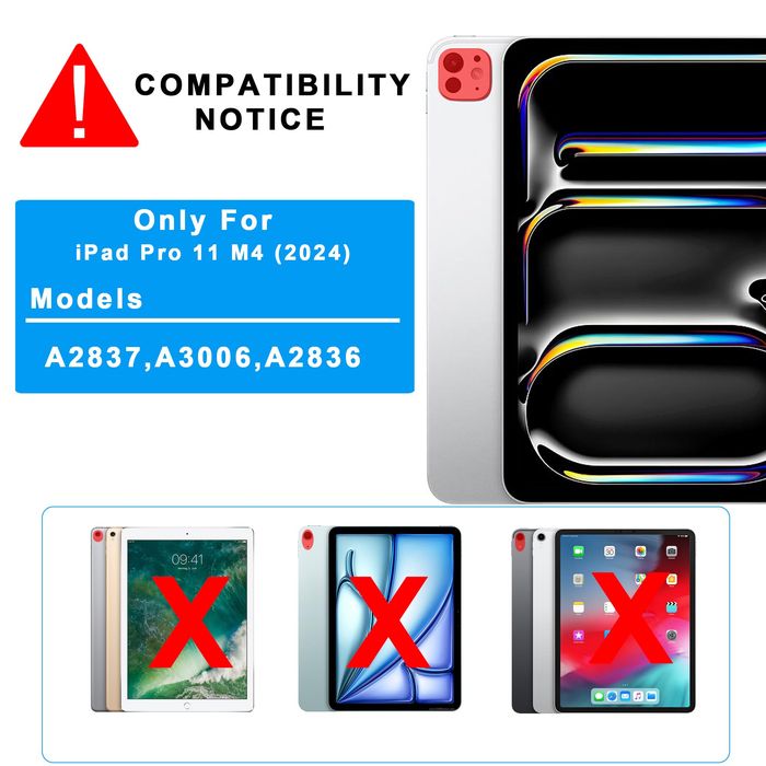 Etui klawiatura iPad Pro 11 M4 2024 - podśw. QWERTZ czarne