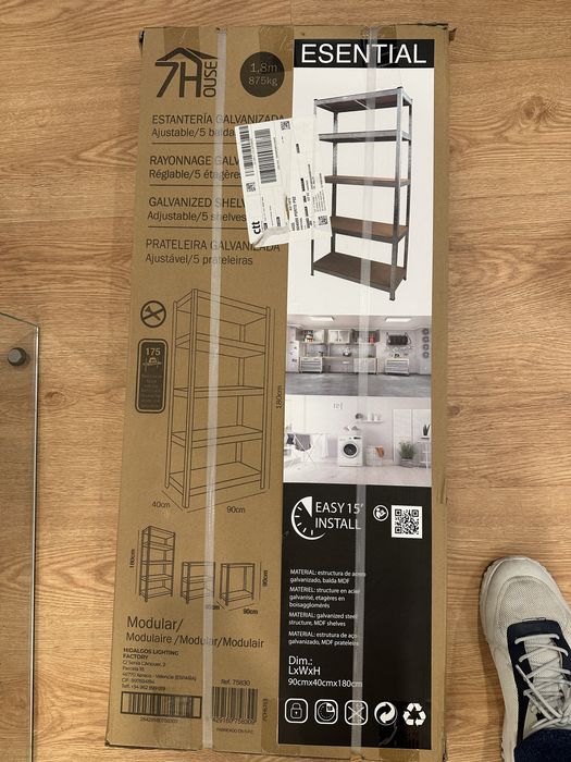 Estante galvanizada 180x90x40cm