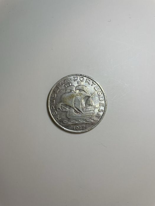 Moeda 10 escudos 1942 - prata