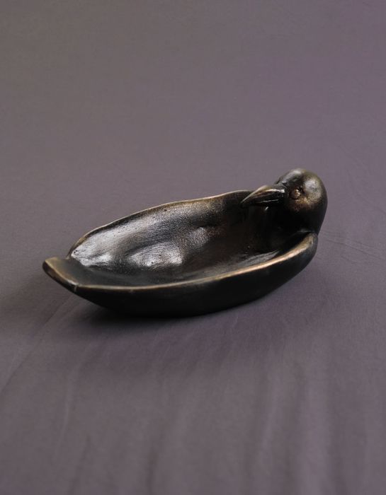 Corvo Rústico em Cerâmica